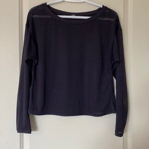 Lululemon Women’s Deep Plum Clear and Present Sheer Long Sleeve Shirt Small
